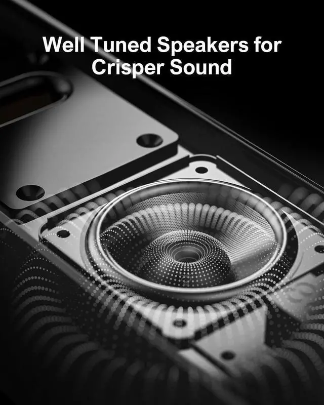 Alt view image 2 of 7 - 2.2ch Sound Bar for Smart TV, Peak Power 100W, 2-in-1 Detachable App, Bluetooth 5.3 TV Soundbar, 3 EQ Modes, BassMX Technology, HDMI-ARC/Opt/AUX, Apollo S40, 2025 Upgraded by DT