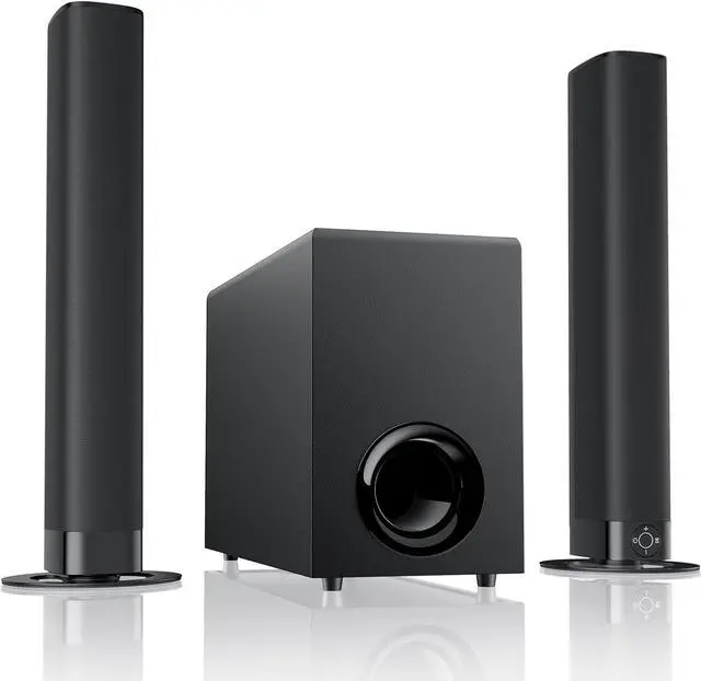Main image of Sound Bar with Subwoofer, 120W for Smart TV, Deep Bass & Volume Boost 3 Equalizer Modes, Bluetooth/ARC/Opt/AUX Connect, Detachable Soundbar TV/PC/Gaming/Projectors by DT