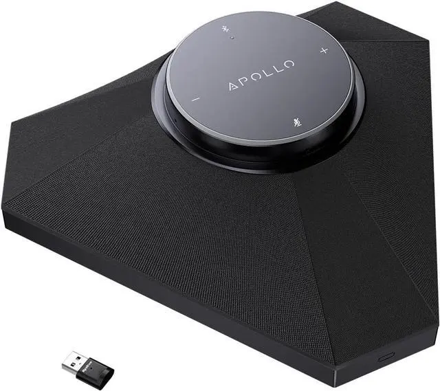 Main image of Conference Speaker and Microphone, 360° Voice Pickup, AI Noise Reduction, USB/Bluetooth 10W Powerful Speakerphone w/Daisy Chain for 20 People Large Call Meeting Zoom Teams by DT