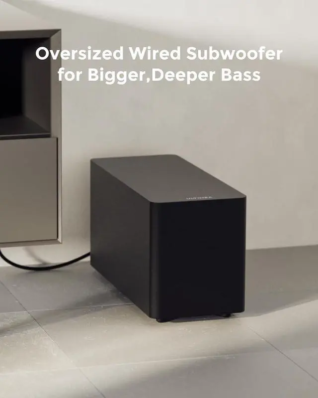 Alt view image 5 of 7 - 5.1CH Surround Sound Bar with Subwoofer, Dolby Atmos, VoiceMX & BassMX Tech, 300W Soundbar for Smart TV, Home Theater System App, BT 5.4, Poseidon M60 (2025 Model) by DT