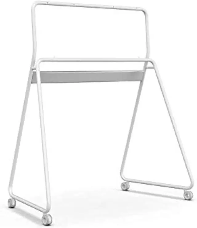 Main image of 55'' Interactive Whiteboard Portable Stand, Four Lockable Wheels, Sleek Design for The Modern Office or Classroom (White) by DT