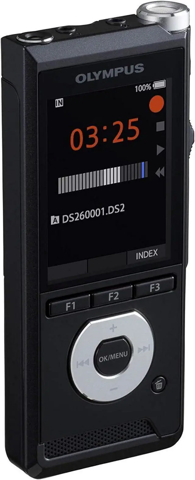 Alt view image 2 of 3 - DS-2600 Digital Voice Recorder with Slide Switch & Dictation Management Software, DSS Pro, MP3, PCM, USB, External SD Card Slot + Internal Memory 2 GB by DT