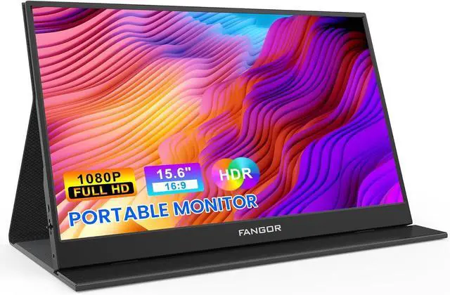 Main image of Portable Monitor, 15.6" FHD 1080P Travel Monitor for Laptop, Ultra-Slim HDR IPS Computer Gaming Display, USB-C HDMI Screen Extender with Smart Cover Laptop PC Phone Mac Xbox PS4/5 Switch by DT