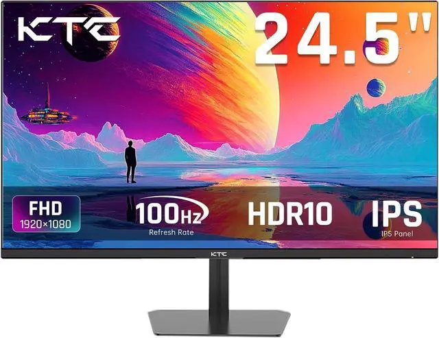 Main image of 24.5 Inch 100Hz IPS Computer Monitor - FHD(1920 x 1080P), Anti-Blue Light Screen, 126% sRGB, 16.7M, Support FreeSync and GSync, PC for Casual Gaming Working by DT