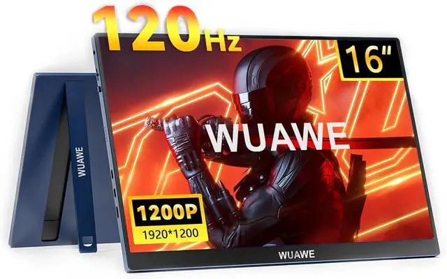 Main image of 16" Portable Monitor, 1200P 120Hz 100% sRGB Gaming Monitor with Built-in Stand, HDR and Freensync, USB C Pc, Switch Ps5 by DT