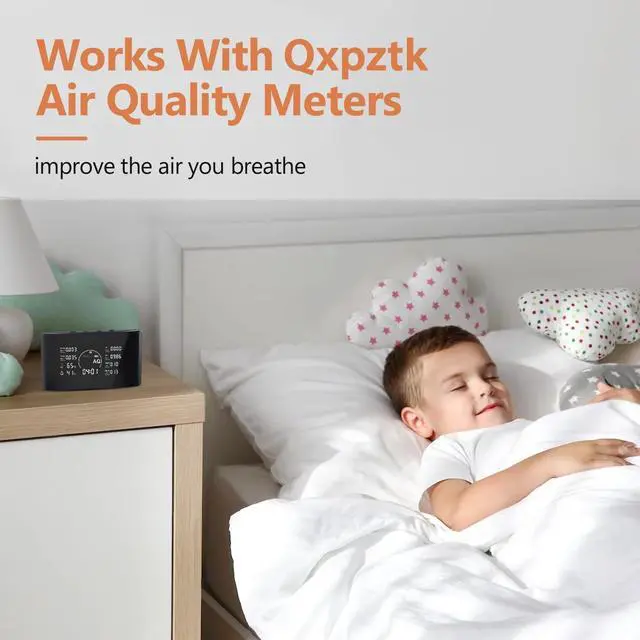 Alt view image 4 of 6 - 10 in 1 Indoor Air Quality Monitor with Portable Sensors for CO2, PM2.5, Temperature & Humidity,VOC Sensor and AQI,Accurate Formaldehyde,CO2 Detector Monocular,Suitable Home,Black E1 by DT