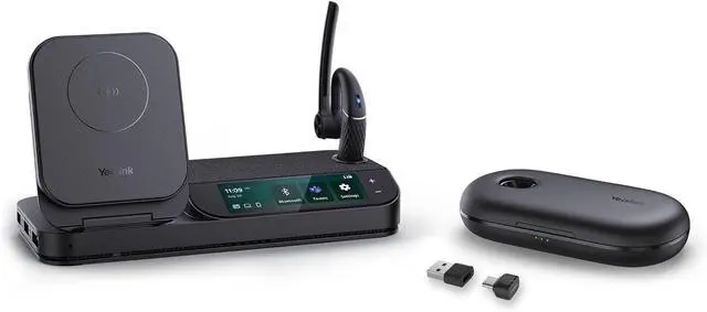 Main image of Bluetooth Headset Workstation, Office Wireless with Mic, Speakerphone, Charging Pad, Case, USB-C/A Dongle,Connect to Desk Phone, PC, Work Teams Zoom by DT