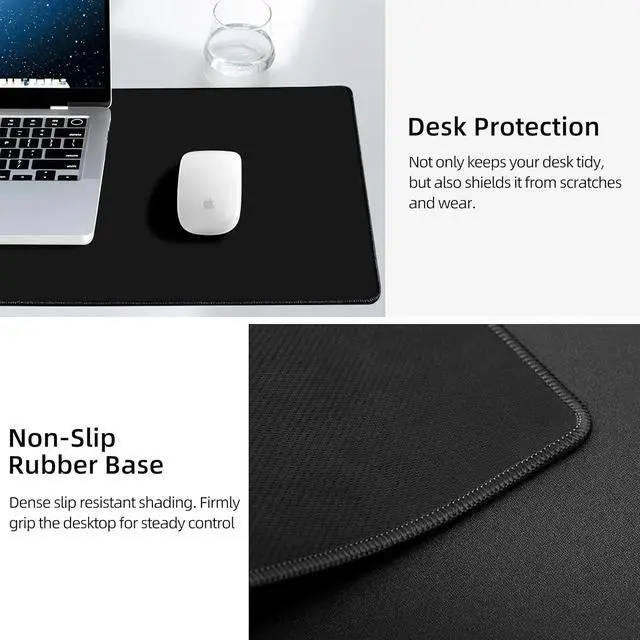 Alt view image 4 of 7 - Mouse Pad with Wireless Charging, Gaming Ultra-Smooth Surface, Large XXL Desk Mat, Non-Slip Waterproof Computer Keyboard for Gaming, Desk, Office, PC, 800x400x4MM, Black by DT