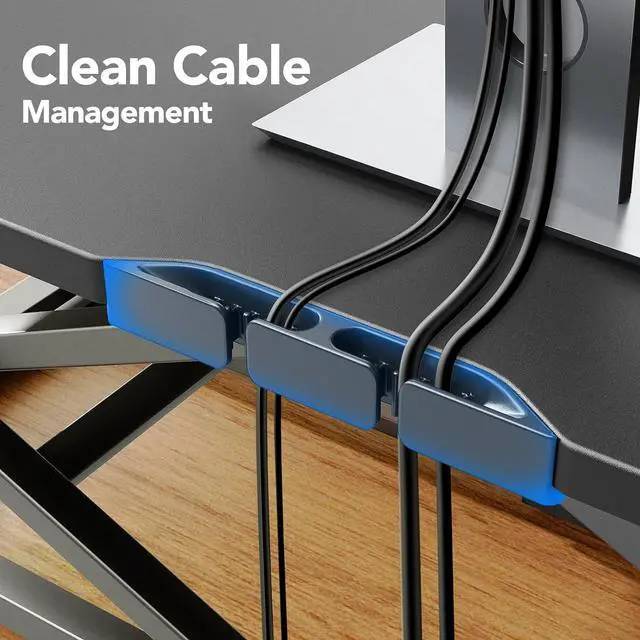 Alt view image 7 of 7 - Standing Desk Converter, 32 Sit to Stand with Keyboard Tray, Height Adjustable Up Riser for Home Office, Dual Monitor and Laptop Workstation, Black by DT