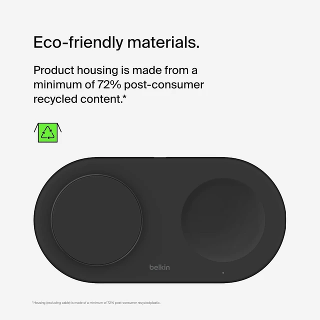 Alt view image 7 of 7 - Qi2 15W 2 in 1 Wireless Charging Pad with USB-C Port