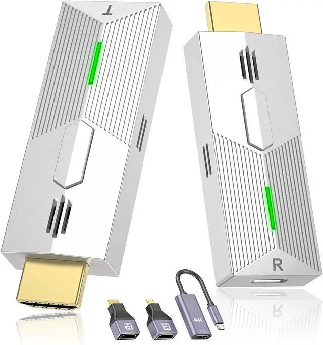 Main image of Wireless HDMI Transmitter and Receiver 328Ft/100M, 4K Decode 1080P@60Hz Plug & Play Adapter, Portable Dual Band 2.4G/5G for Office Meetings, Home Theater, Outdoor Use by DT