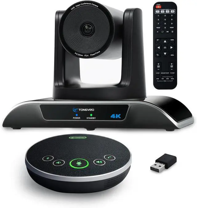 Main image of 4K Conference Room Camera System, AI Auto-Tracking PTZ 5X Digital Zoom with Speakerphone Set 120° Wide-Angle USB3.0 for YouTube Teams OBS and More by DT