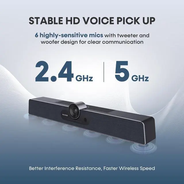 Alt view image 4 of 7 - & MAXHUB Video Conference Camera,4K Smart All-in-One Webcam, Microphone and Speaker,120°Wide-Angle,Automatic Speaker Focus,Smart Video&Audio Conferencing System for Small&Huddle Meeting Rooms by DT