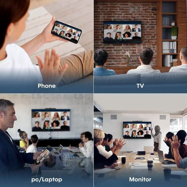 Alt view image 5 of 7 - & MAXHUB Video Conference Camera,4K Smart All-in-One Webcam, Microphone and Speaker,120°Wide-Angle,Automatic Speaker Focus,Smart Video&Audio Conferencing System for Small&Huddle Meeting Rooms by DT