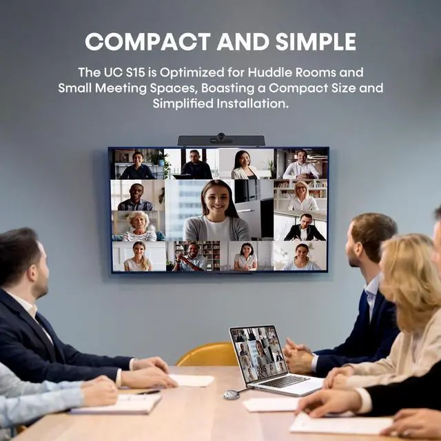 Alt view image 7 of 7 - & MAXHUB Video Conference Camera,4K Smart All-in-One Webcam, Microphone and Speaker,120°Wide-Angle,Automatic Speaker Focus,Smart Video&Audio Conferencing System for Small&Huddle Meeting Rooms by DT