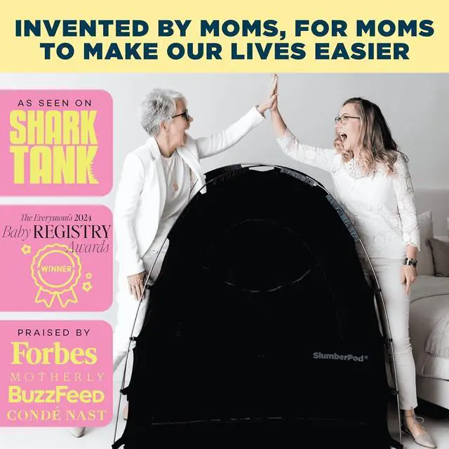 Alt view image 3 of 7 - The Original Blackout Sleep Tent Travel Essential for Babies and Toddlers, Mini Crib Pack N Play Cover, Pod Kids with Monitor Pouch Fan Pouch, Blocks 95%+ Light, Black by DT