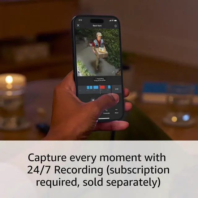 Alt view image 6 of 7 - Introducing  Outdoor Cam Plus, Plug-In  Wide-Angle 2K Video with Vision, Low-Light Sight for full-color night vision, Mount-anywhere versatility, Black by DT