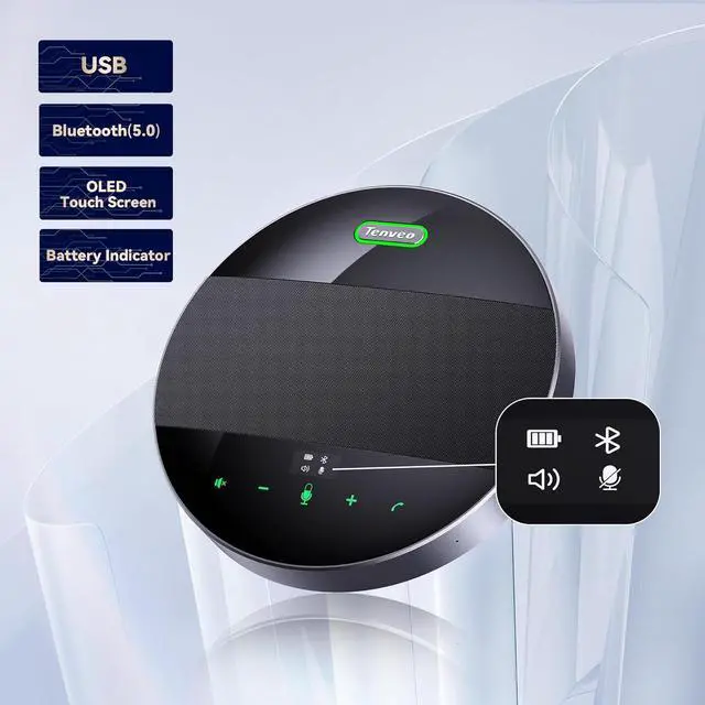 Alt view image 6 of 7 - All-in-One Conference System 3X Optical Zoom PTZ Camera and MagiCall Bluetooth Speakerphone Upgraded Audio Video Output USB3.0/HDMI/RS485/RS232 Works with OBS for Large Meeting by DT