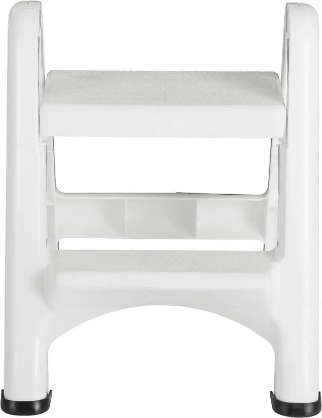 Alt view image 2 of 7 - EZ Step Folding Stool, 2-Step, White by DT