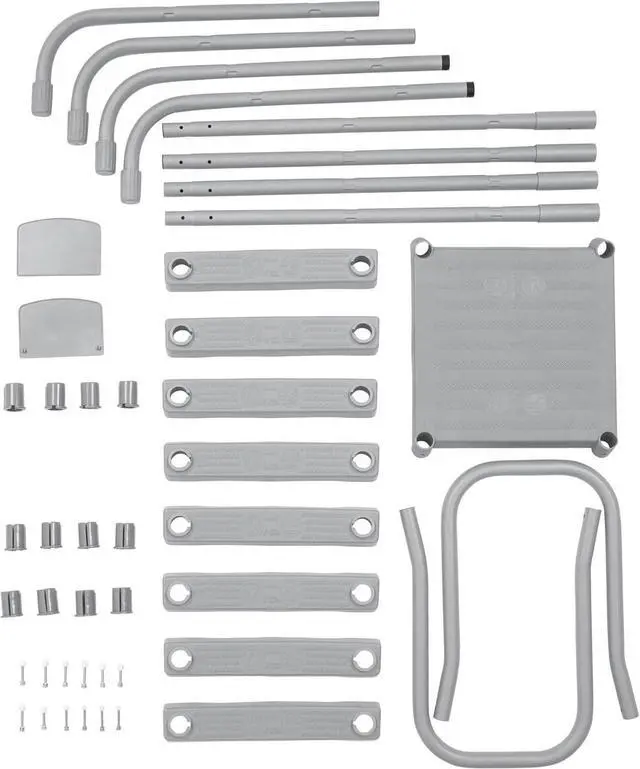 Alt view image 7 of 7 - Flowclear 52 Inch Versatile Metal A Frame Above Ground Swimming Pool Ladder with Heavy Duty Plastic Double Sided Steps by DT