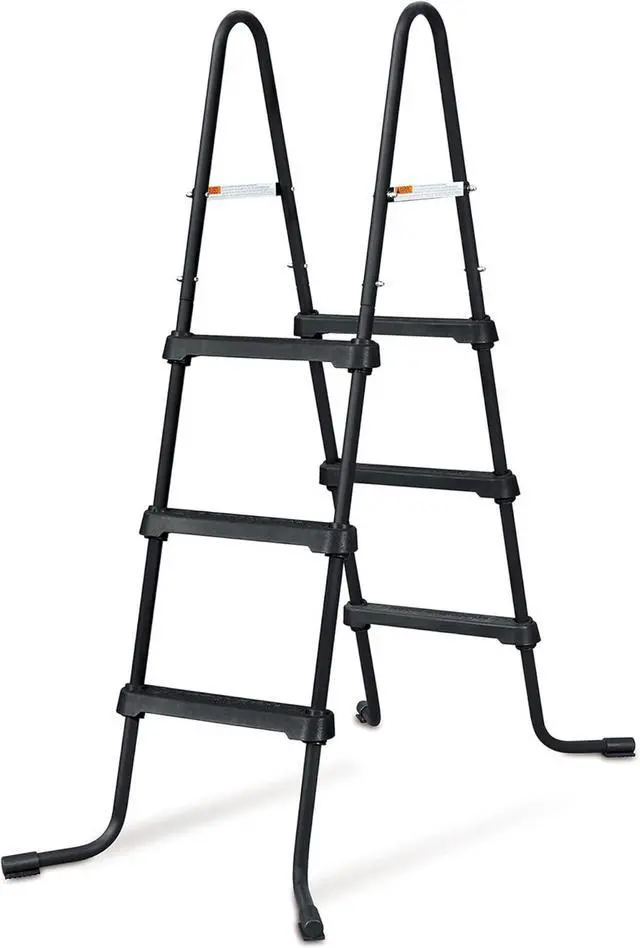 Main image of SureStep 3 Step Lightweight Steel Outdoor Above Ground Swimming Pool Ladder with Non Slip Feet for Use, Black by DT
