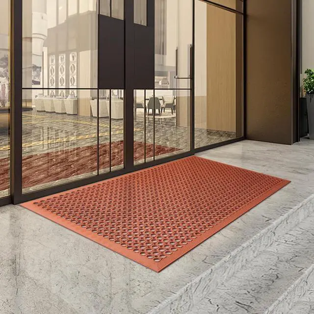 Alt view image 3 of 6 - Rubber Floor Mats Anti-Fatigue Kitchen Mat New Bar Commercial Heavy Duty Red Out Door 36" x 60" by DT