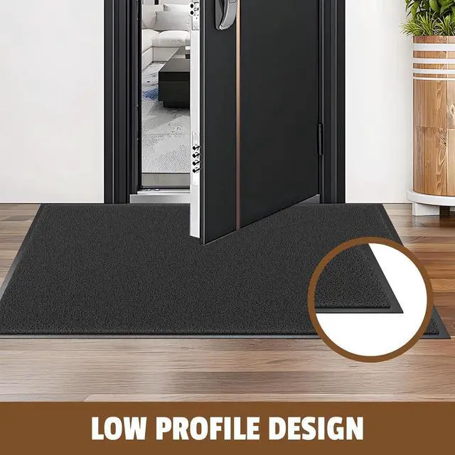 Alt view image 4 of 7 - Front Door Mat Outside Entrance, 72" x 36" Doormat Outdoor Indoor Non Slip Mats for Entryway, Heavy Duty Waterproof Low Profile Welcome Entry, Patio, High Traffic Areas by DT
