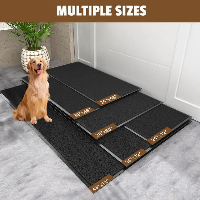 Alt view image 6 of 7 - Front Door Mat Outside Entrance, 72" x 36" Doormat Outdoor Indoor Non Slip Mats for Entryway, Heavy Duty Waterproof Low Profile Welcome Entry, Patio, High Traffic Areas by DT