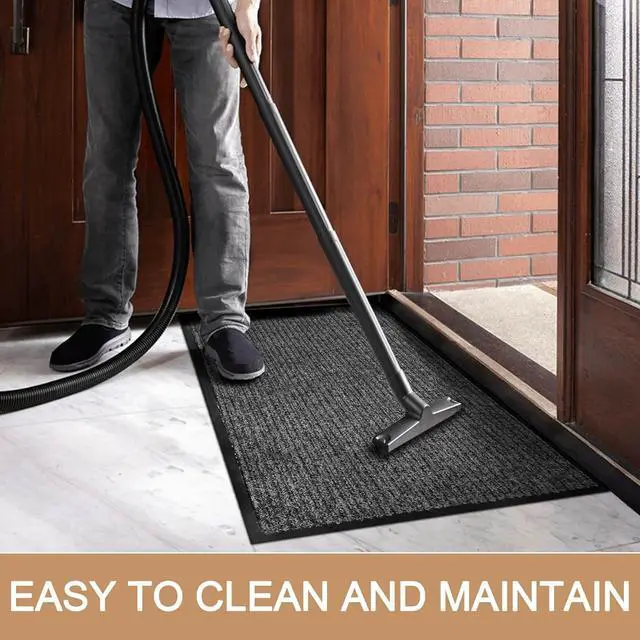 Alt view image 4 of 7 - Front Door Mat Outside Entrance, 96" x 48" Sturdy Indoor Outdoor Mats for Entryway, Low Profile Welcome Doormat Home Non Slip Shoe Scraper Mat, Ideal High Traffic Area by DT