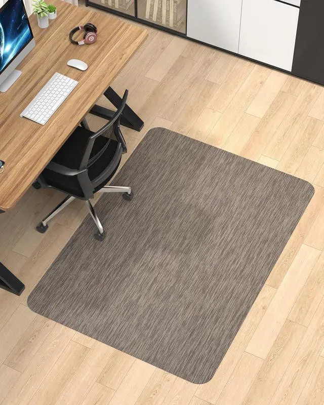 Main image of Office Chair Mat for Hardwood Floor, 47.2"*60" Desk Computer Hard Wood, Large Anti-Slip Floor Protector Rolling Mat, PVC Rug and Home Dark Brown by DT