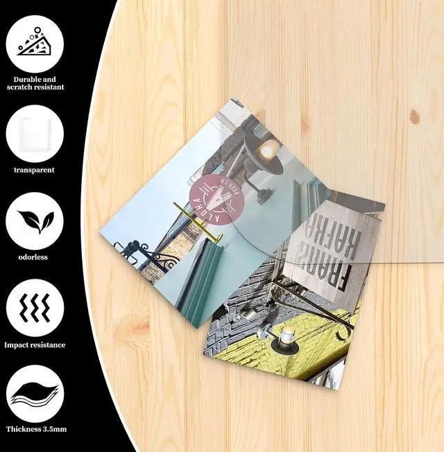 Alt view image 4 of 6 - 50" x 40" Office Chair Mat for Carpet, Plastic Rolling Carpeted Floors, Computer Desk Floor Mats, Clear Heavy Duty Home Protector Chairmats by DT