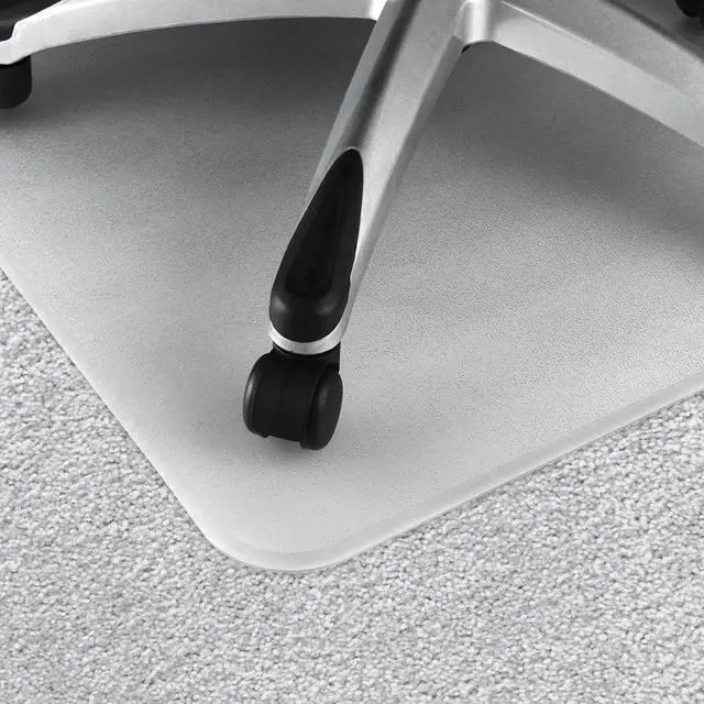 Alt view image 5 of 7 - Extra Thick Heavy Duty Polycarbonate Office Chair Mat & Floor Protector for Plush, High Pile All Carpeted Floors Hardwood Floo, Clear Rectangular 35 x 47 1/5 by DT