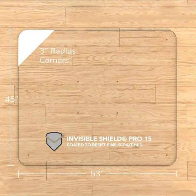 Alt view image 2 of 6 - Glass Office Chair Mat  46 x 60 Desk with Ultra-Clear Safety Glass/Creates Smooth, Easy Glide/Protects Against Carpet Imprints/Perfect for Home and Spaces (noso) by DT