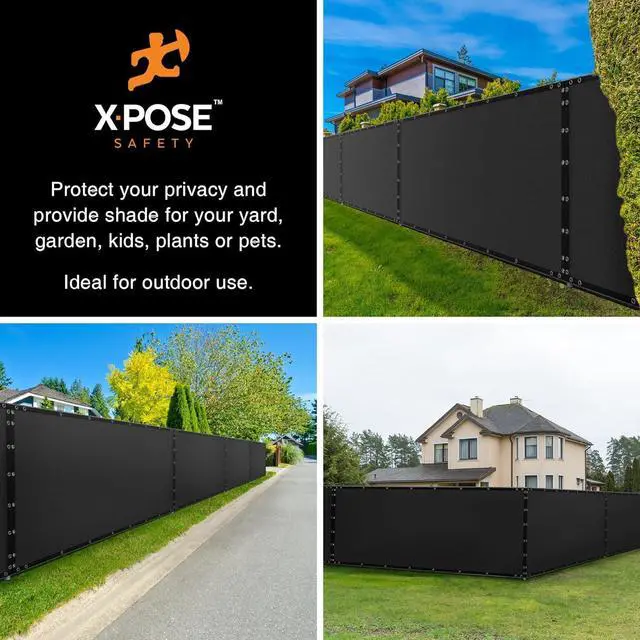 Alt view image 7 of 7 - Privacy Fence Screen 8 x 50  Heavy Duty Black Mesh with 90% Visibility Block, UV Protection Includes Cable Ties for Garden, Yard, Nursery, Kennel, Dog Run, Greenhouse by DT