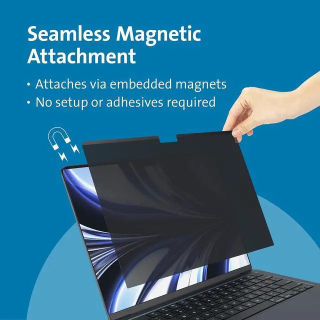 Alt view image 2 of 6 - MagPro Elite Magnetic Privacy Screen for MacBook Air 13.6 inch (M2/M3/M4, 2022 and newer, K58374WW) by DT