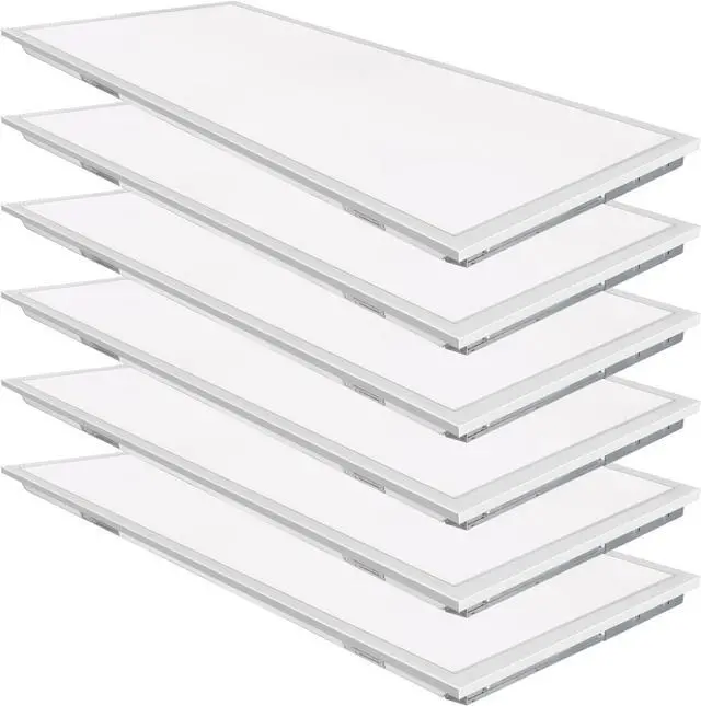 Main image of (6 Pack 2x4 FT LED Flat Panel Troffer Light, 30/40/50W 3-Wattage Selectable, 5000K Recessed Back-Lit Drop Ceiling 0-10V Dimmable Lay in Fixture for Office by DT