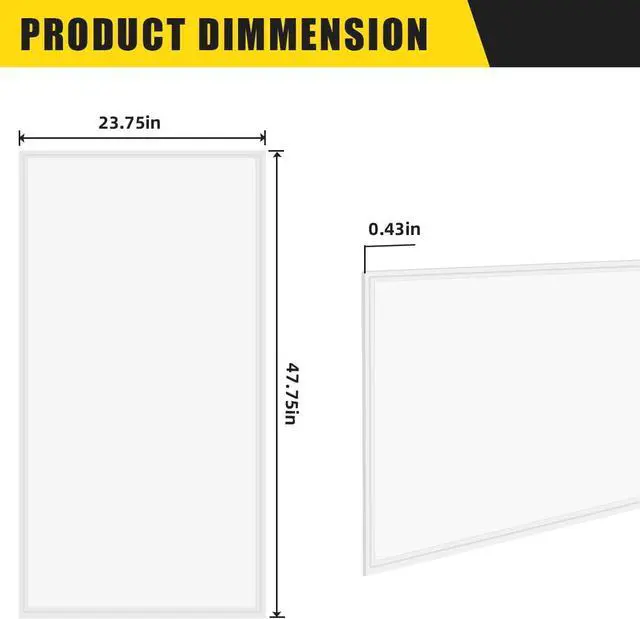 Alt view image 4 of 6 - 2x4 LED Flat Panel Light Drop Ceiling Office Fixture,4Pack 7800LM Commercial Shop Warehouse Fixture,0-10V Dimmable,5000K  White Recessed Edge-Lit Troffer 2x4,ETL Certificated,110-277V AC by DT