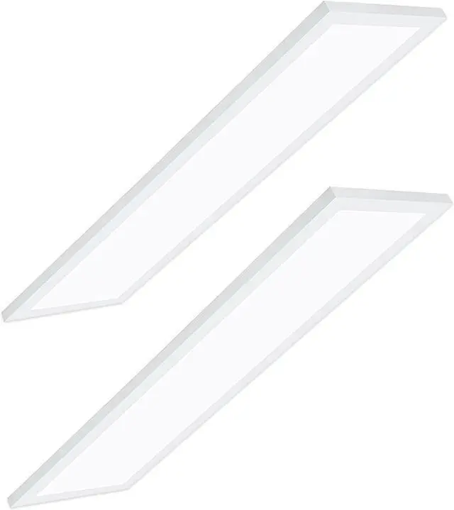 Main image of 1x4FT LED Flat Panel Light, Surface Mount Ceiling 120-277V, DLC & UL Built-in Driver Compatible with 0-10V 10%-100% Dimmable, 5000K , White, Pack of 2 by DT
