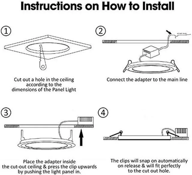 Alt view image 6 of 7 - 6 Inch 12Watt Ultra-Thin Round LED Recessed Panel Light Lamp with Driver, 100 Watt Incandescent Equivalent, 6000K~6500K Cool White, Home, Office, Commercial Lighting Pack of 10 by DT