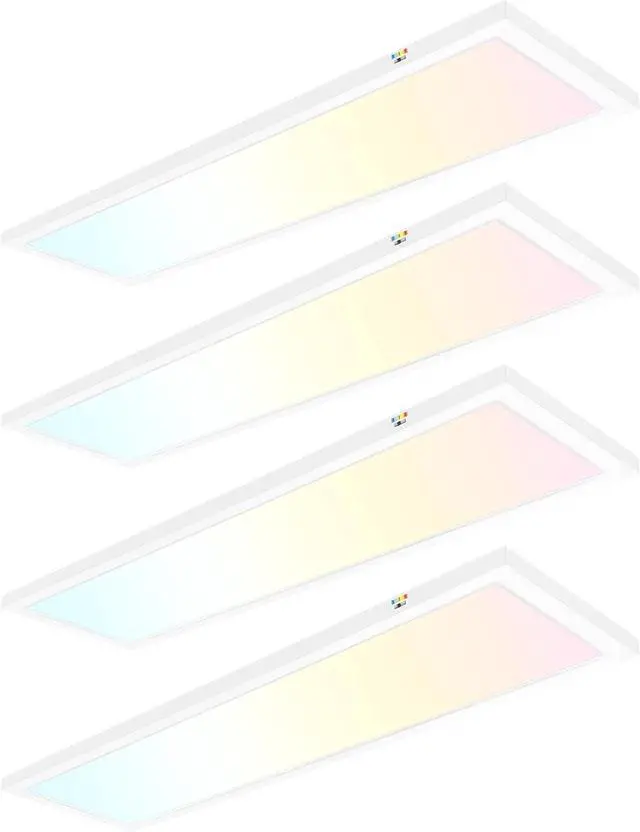 Main image of 1x4 FT LED Flat Panel Selectable CCT Flush Mount Light,4800lm,48W Dimmable Ultra Slim Ceiling Light, 3000K/4000K/5000K Built-in Driver Surface Lights for Kitchen Garage,4 Pack by DT