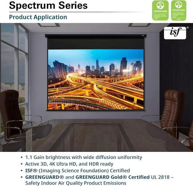 Alt view image 7 of 7 - 84" Spectrum Electric Motorized Projector Screen with Multi Aspect Ratio Function Diag 16:9 to 80-inch 2.35:1, Home Theater 8K/4K Ultra HD Ready Projection by DT