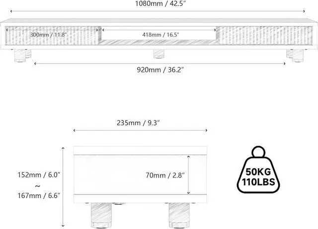 Alt view image 4 of 7 - Dual Monitor Stand, 42.5inch Long Stands Riser for 2 Monitors, Sliding Door with Storage Organizer Stand Desk, Tier Desk Shelf Laptop, Pc, Printer, Computer, TV by DT