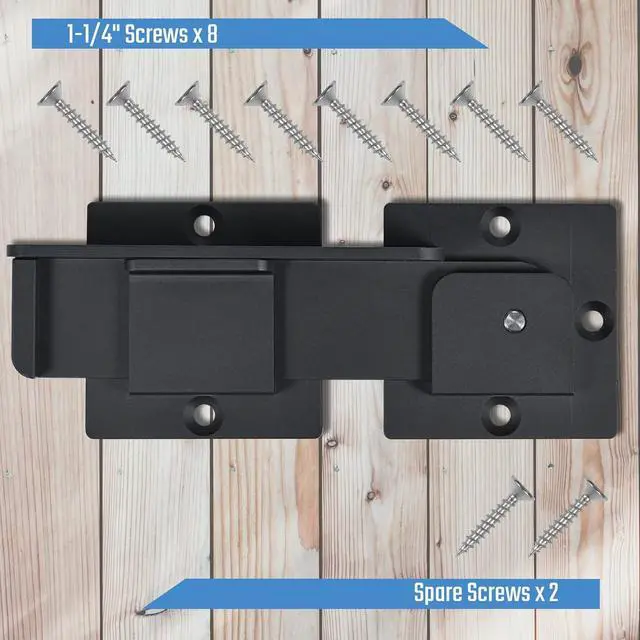 Alt view image 7 of 7 - 7.5" Flip Gate Latch Lock with Padlock Holes 2Pack, 4mm Heavy Duty Aluminum Alloy Door Latch for Outdoor Wooden Fence, Swing and Sliding Open Gate, Double Gate, Barn Door, Shed, Vinyl Fence