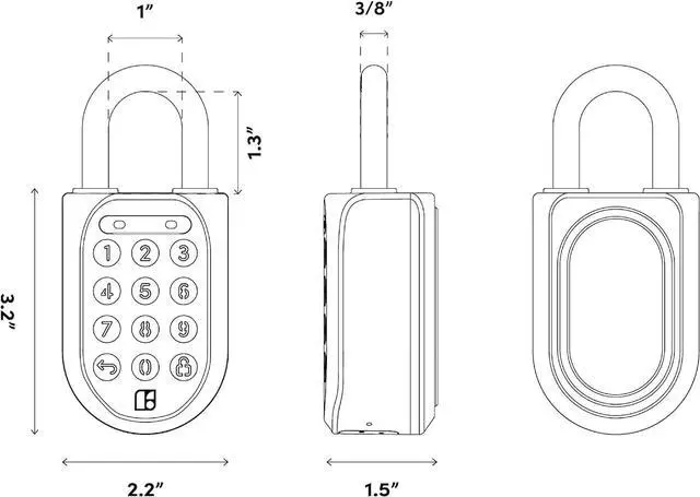 Alt view image 7 of 7 - New Smart Padlock 2 (SP2), The Toughest Smart Padlock  Generate Access from Anywhere with The Mobile app (iOS/Android)  No WiFi Needed, Waterproof & Rechargeable