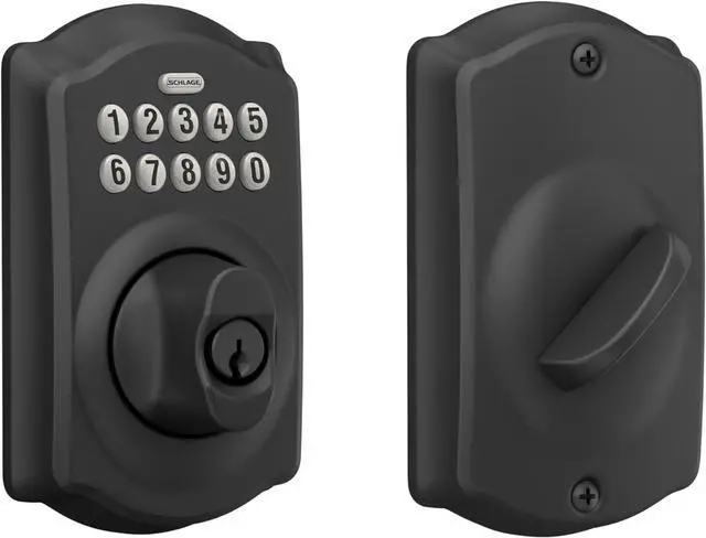 Main image of BE365 CAM 622 Keypad Electronic Deadbolt, Matte Black