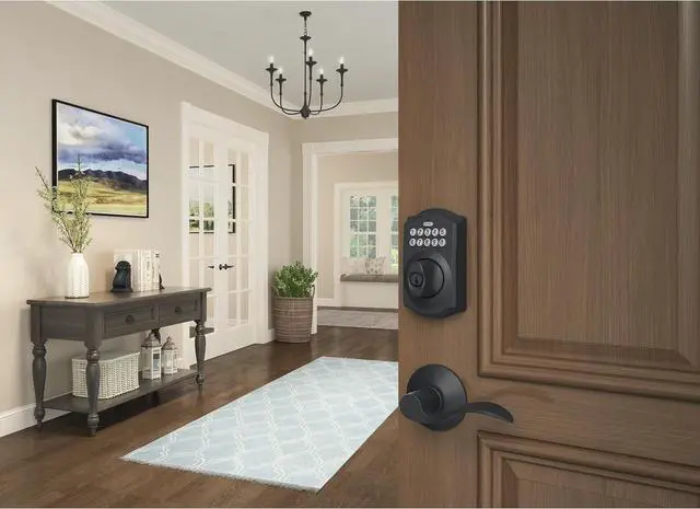 Alt view image 6 of 7 - BE365 CAM 622 Keypad Electronic Deadbolt, Matte Black