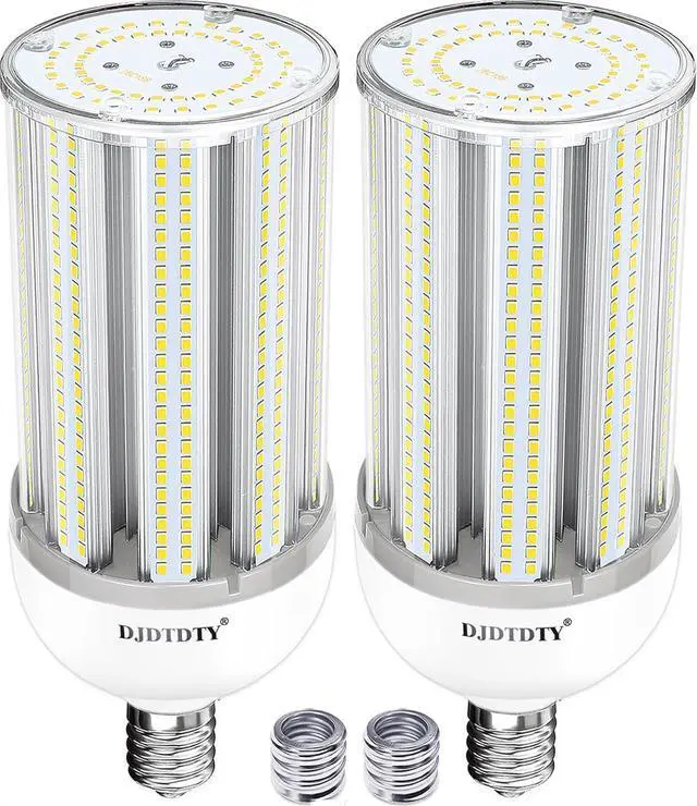 Main image of 2 Pack 150W LED Corn Light Bulb, Super Bright 150Watt Corn Bulbs, E26 Base with E39 Adapter,5000K,18000LM LED Light Bulb for Garage Warehouse Workshop Barn (150W)