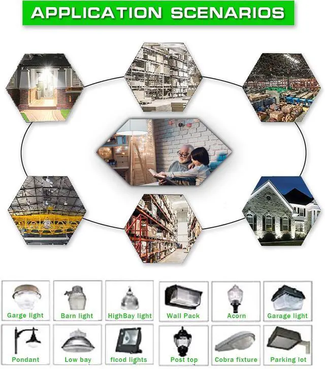 Alt view image 4 of 7 - 150W LED Corn Bulbs,5000K,AC110-277V,18000lm,E26/E39 Base,LED Replacement Metal Halide HID CFL for Commercial Industrial Lighting Warehouse High Bay Light Fixture Garage Workshop(2Pack, 150Watts)