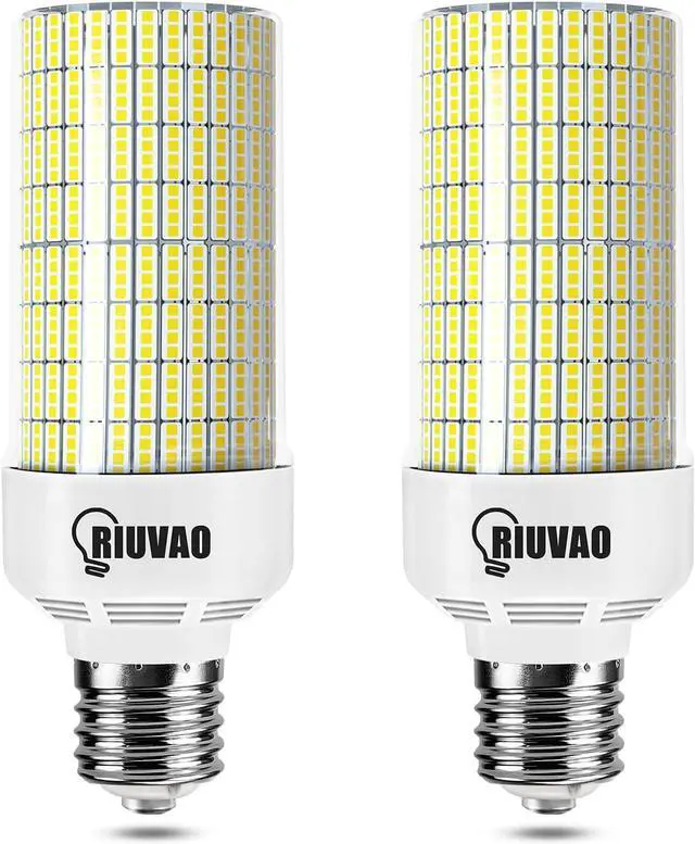 Main image of 120W LED Corn Light Bulb 5000K Daylight 18000 Lumens Super Bright with Fan Radiator 1200W Equivalent E39/E40 Base LED Corn Bulb Suitable for outdoor Factory Workshop Underground Garage and More 2 pack