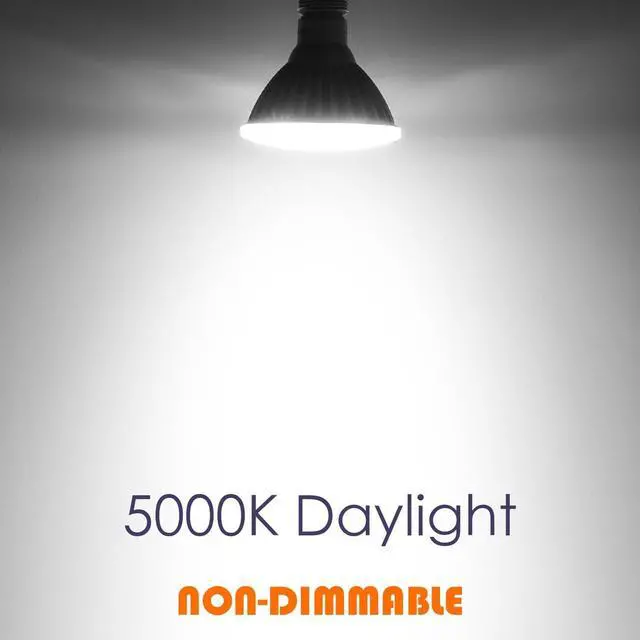 Alt view image 4 of 5 - PAR38 LED Flood Light Bulbs, 300W Equivalent, Indoor Outdoor Flood Light Bulb, Daylight 5000K, Waterproof, 35W 4000LM, Non-Dimmable, 2-Pack